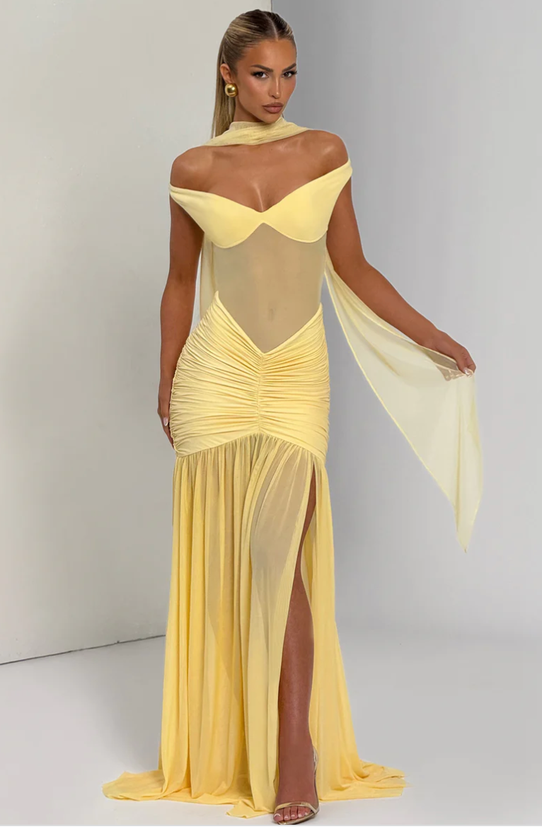 babyboo yellow dress ALAIA MAXI DRESS