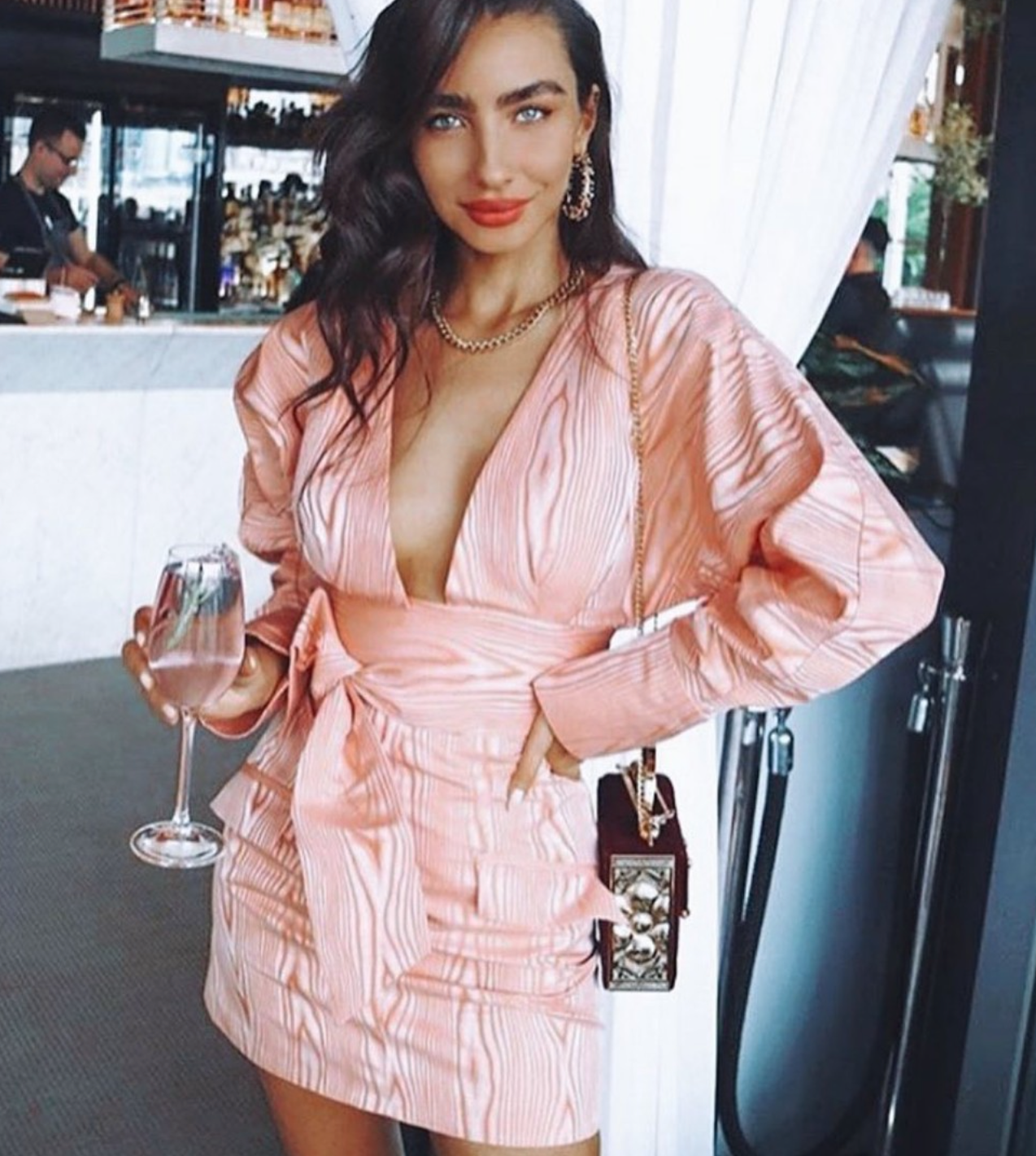 knee length dresses for ladies Manning Cartell Super Luxe Halter Mini Dress in Gold – Coco & Lola main image 0
