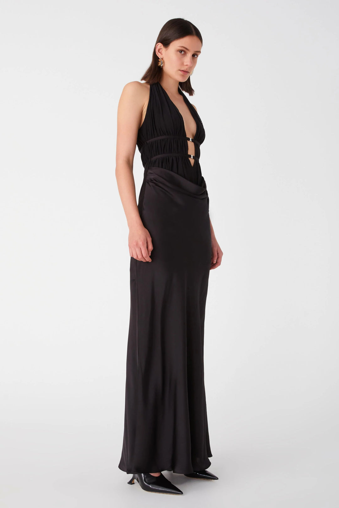 misha collection janelle midi dress CELINE SATIN MAXI DRESS