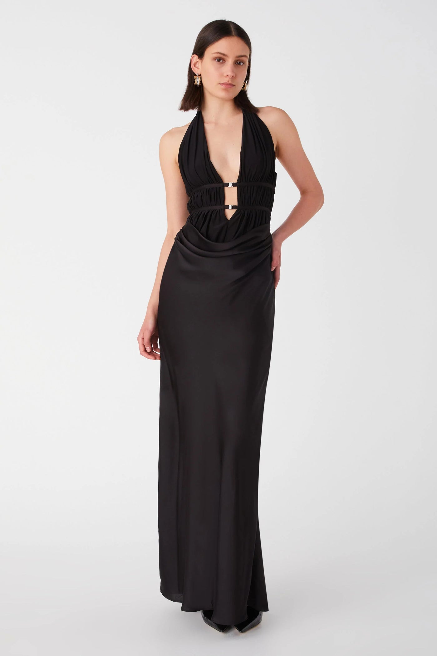 misha celine satin maxi dress Misha Collection - Celine Satin Maxi Dress