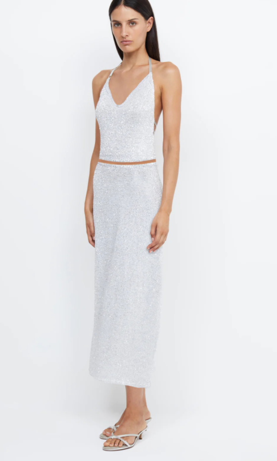 bec and bridge sadie sequin dress Bec & Bridge - Sadie Split Knit Dress - Gold