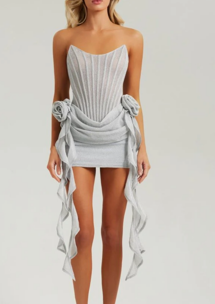 white christmas dresses Karina Sequin Corset Bodycon Mini Dress main image 1
