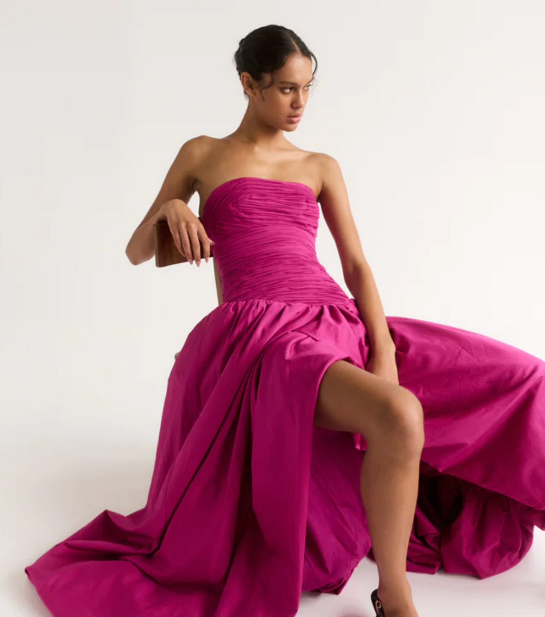 chinese dress ladies Violette Bubble Hem Maxi Dress