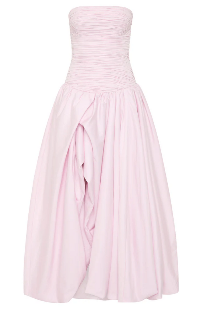 Violette Bubble Hem Maxi Dress BABY PINK
