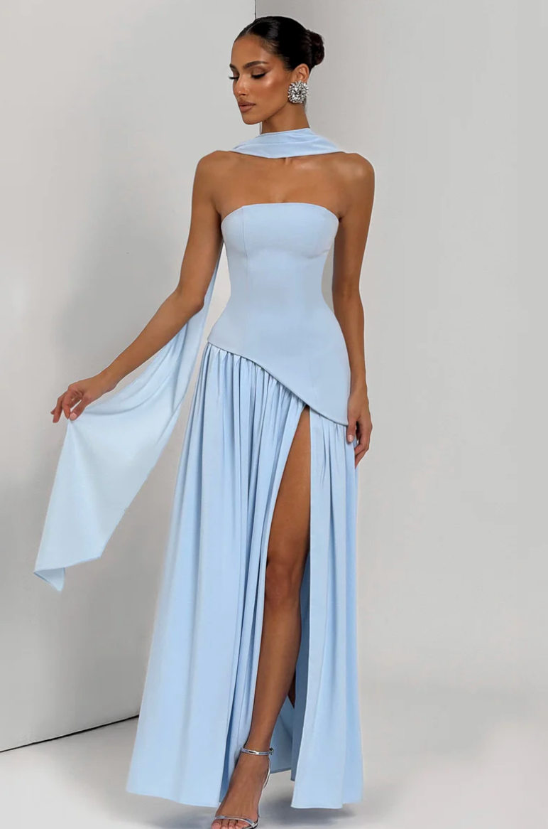 MALIYAH MAXI DRESS - BABYBOO BABY BLUE