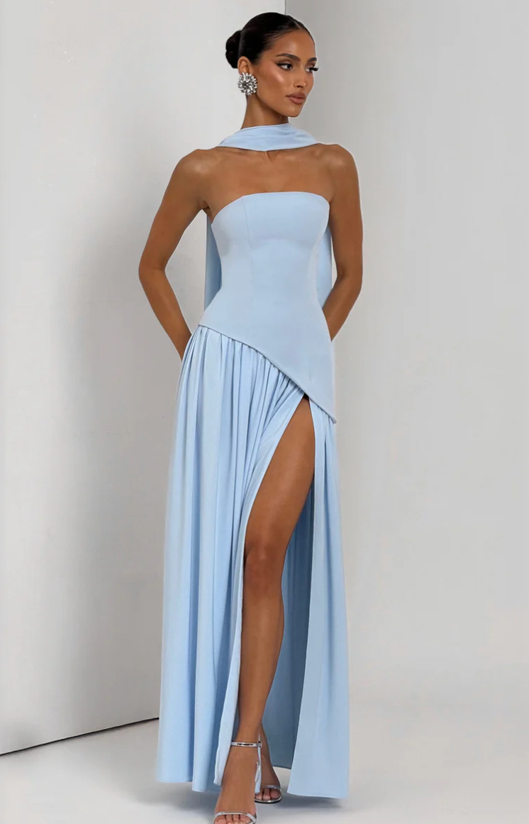 MALIYAH MAXI DRESS - BABYBOO BABY BLUE