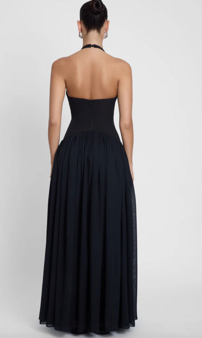 HARLOWE DRESS BLACK- LEAU