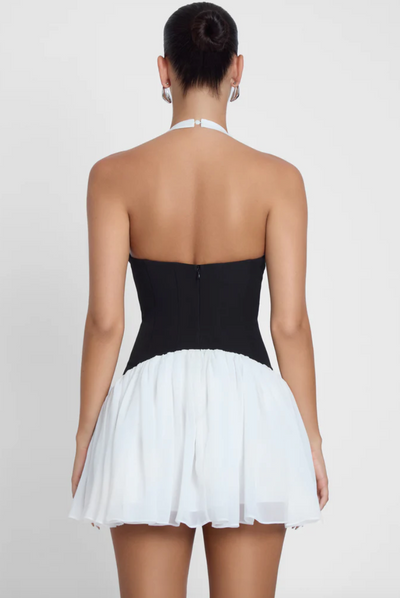 HARPER CORSET BLACK & WHITE-  LEAU