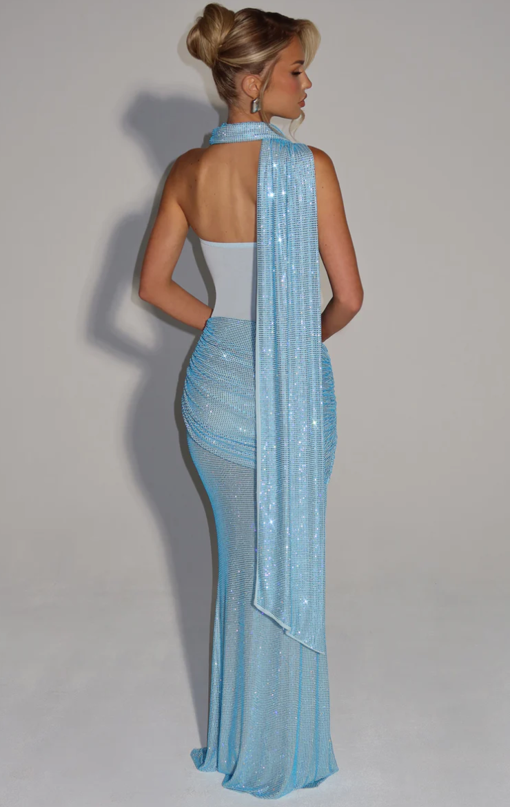 KAILANI MAXI DRESS - BABYBOO AQUA  Rent My Dress