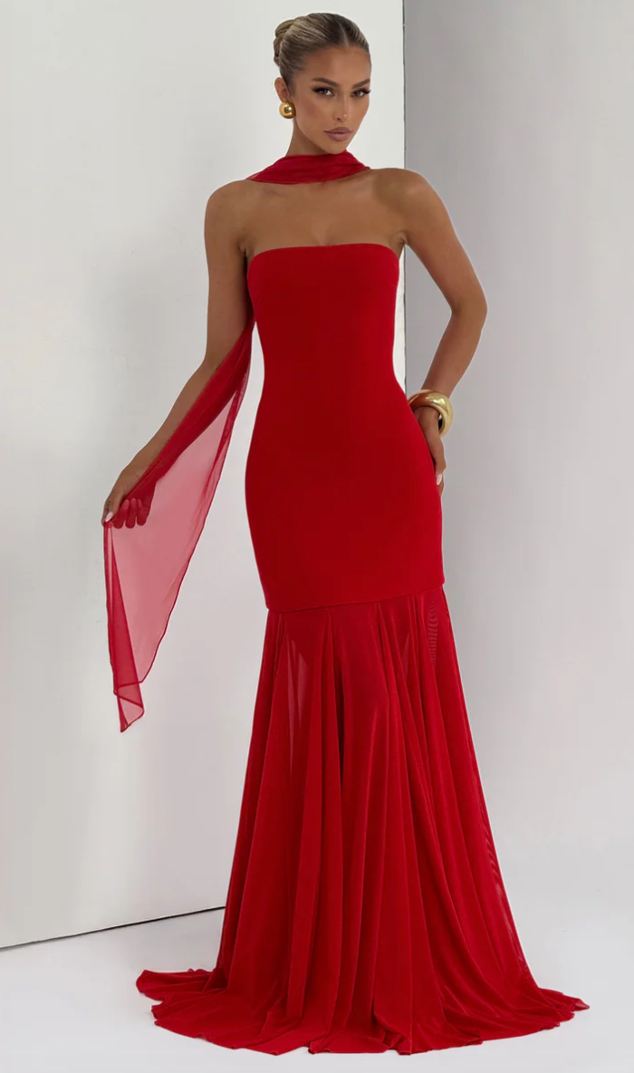MERRITT GOWN -  BABYBOO RED