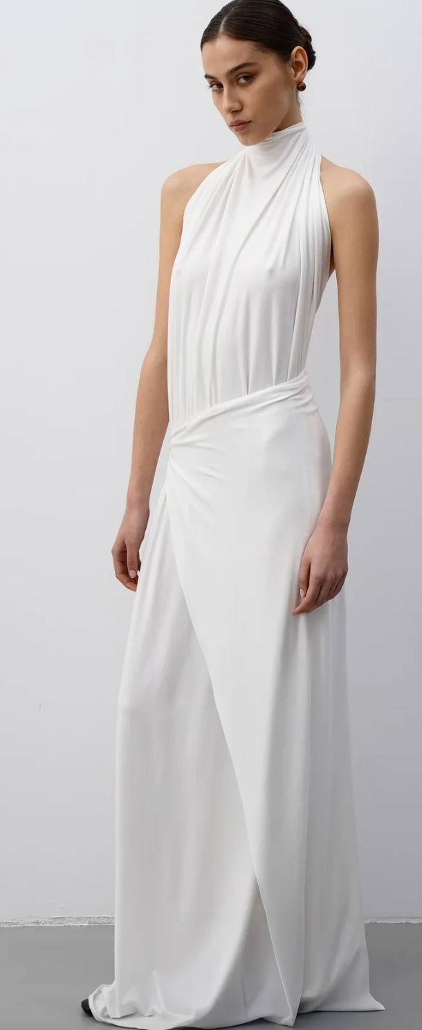 Gaia Dress white- DIANA MILKANOVA STUDIO