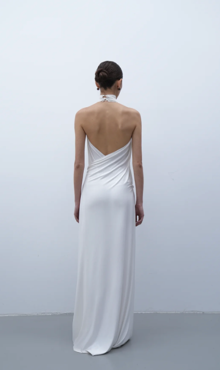 Gaia Dress white- DIANA MILKANOVA STUDIO