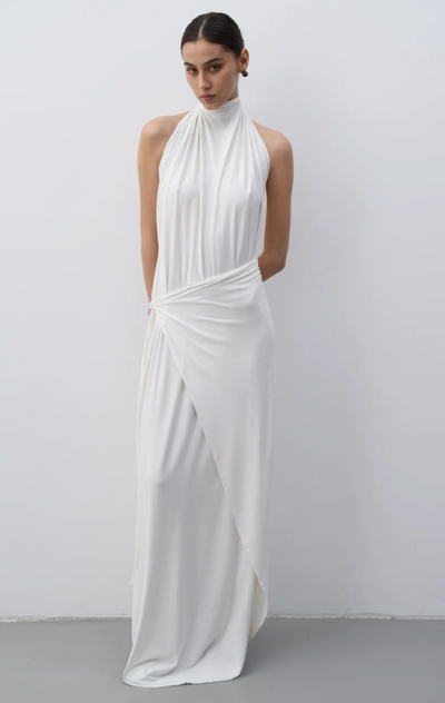 Gaia Dress white- DIANA MILKANOVA STUDIO