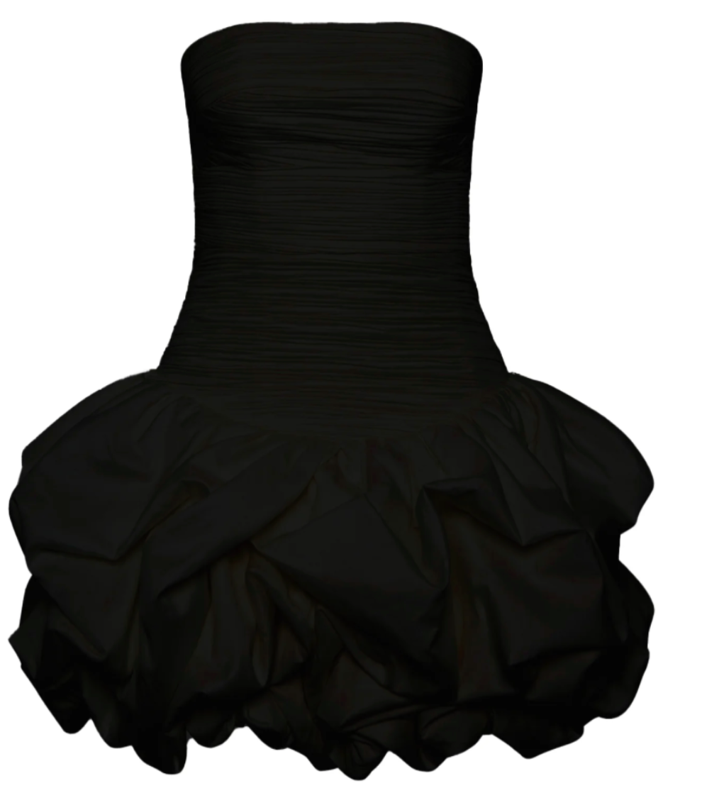 SELLING Violette Bubble Hem Mini Dress BLACK - AJE