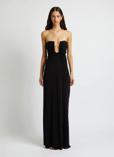 ARCED PALM STRAPLESS DRESS - CHRISTOPHER ESBER