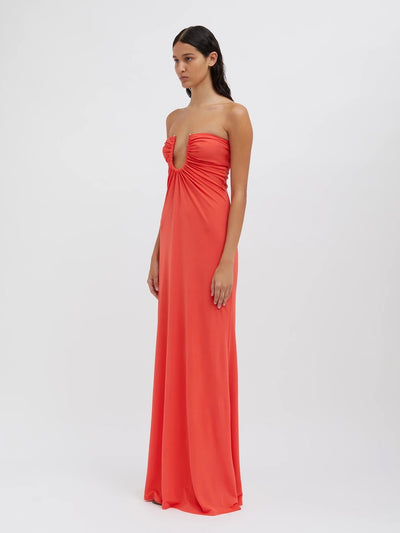 ARCED PALM STRAPLESS DRESS - CHRISTOPHER ESBER