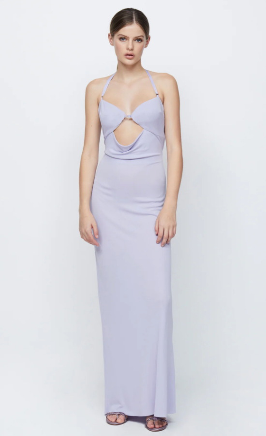 slim fit dress slacks Bec & Bridge Liv Halter Maxi Dress in Pink Sherbet – Coco & Lola main image 1